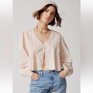 BRAND NEW WITH TAG UO Janie Puff Sleeve Blouse